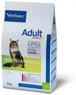 Virbac Veterinary Hpm Adult Neutered & Entire - Kattenvoer Met Zalm - 3kg