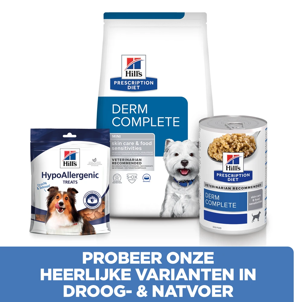 Hill's Prescription Diet Derm Complete Mini Environmental/food Sensitivities Hondenvoer Met Rijst & Ei 1kg 8 Hill's Prescription Diet Derm Complete Mini Environmental/food Sensitivities Hondenvoer Met Rijst & Ei 1kg - Afbeelding 6