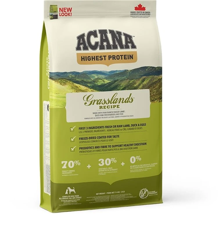 Acana High Proteïn Grasslands Hond 2kg 3 Acana High Proteïn Grasslands Hond 2kg
