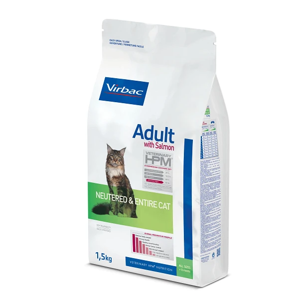 Virbac Veterinary Hpm Adult Neutered & Entire - Kattenvoer Met Zalm - 3kg 4 Virbac Veterinary Hpm Adult Neutered & Entire - Kattenvoer Met Zalm - 3kg - Afbeelding 2