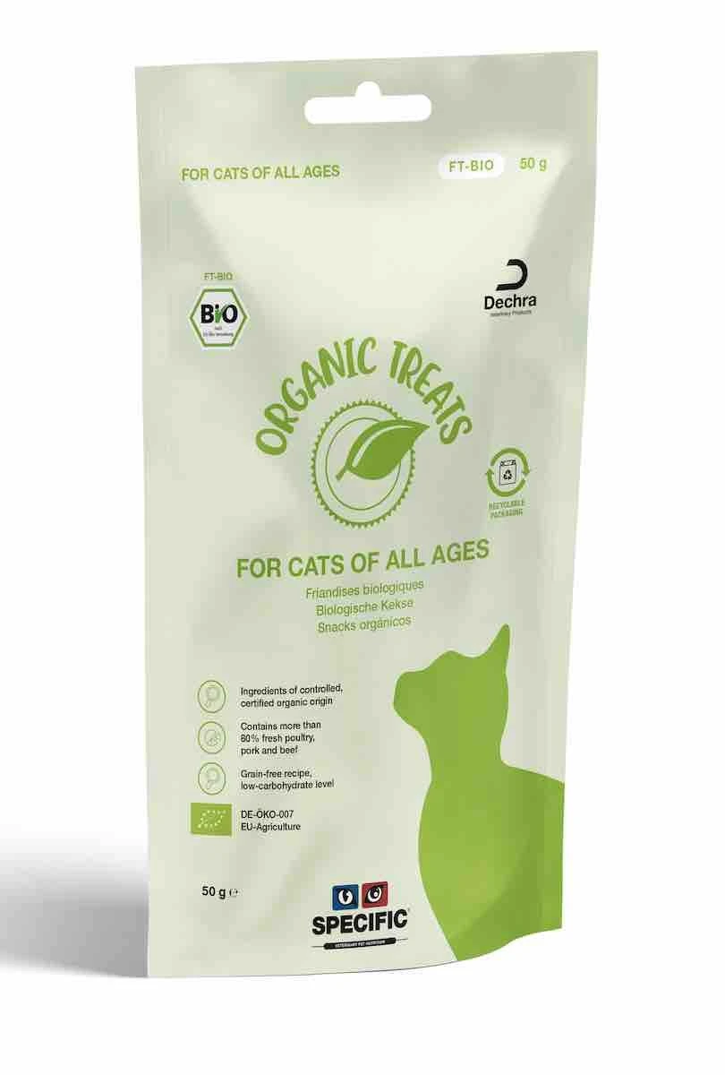 SPECIFIC BIO Organic Treats Voor Katten 8x50g 3 SPECIFIC BIO Organic Treats Voor Katten 8x50g